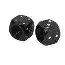 2x Black Dice Wheel Tyre Tire Valve Stems Air  Caps Car Truck Bike