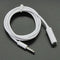White 1M 3.5mm Male to Female Jack Stereo Audio Headphone Extension Cable JR