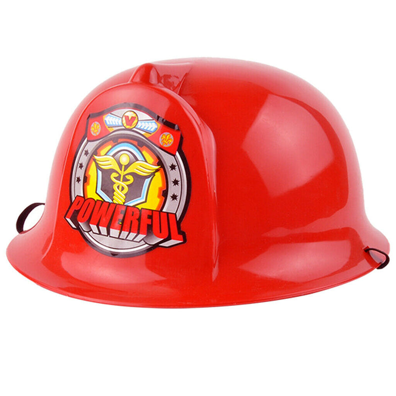 Kids Yellow Safety Firefighter Helmet & Assorted Tools Halloween Costume