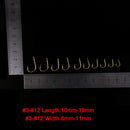 500x/set #3~#12 Fishing Hooks Carbon Steel Golden Fishhooks With Retail Box-OZ
