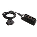 Male D-Tap Power Tap to 4 Female D-Tap Hub Adapter for Photography Power