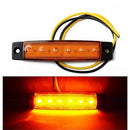 20x 3.8" Amber 6 LED Side Marker Indicator Lights Lamp Trailer 24V Yellow