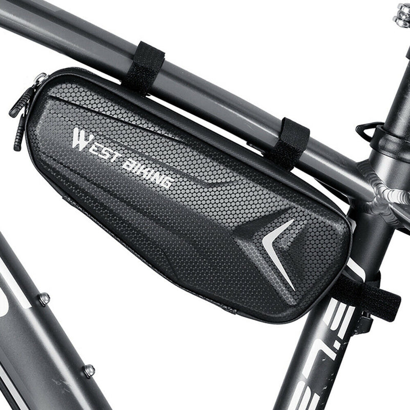 Bicycle Hard Shell Bag Front Tube Frame Holder MTB Mountain Road Bike Pouch