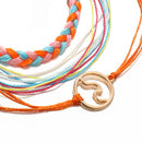 3pcs Boho Ethnic Weave Rope Bracelet DIY Beads Bangles Jewelry (Style 1) A