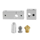 MK10 Heating Block + Brass Nozzle + Cover Kit for Wanhao i3 / i3 Plus