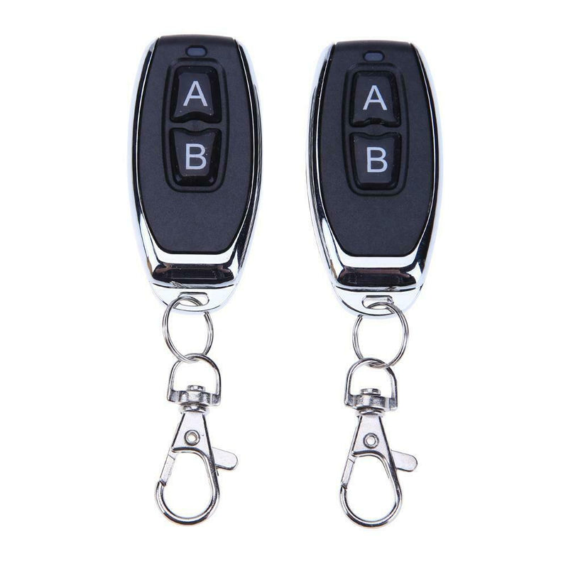 30-50m 433MHZ 24V 2 Relay Wireless Remote Control Switch+2pcs Two Keys RC ABS
