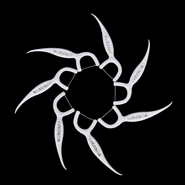 100Pcs/Pack Sticks Health Tooth Clean Picks Dental Floss Flosser Toothpicks FT