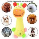 Funny Animal Shape Cute Pet Puppy Dog Toys Soft Plush Sound Squeaky Giraffe C6Z7