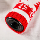 Christmas Knitted Red Wine Bottle Cover Bag Elk Snowflake Bottle Bag (02)