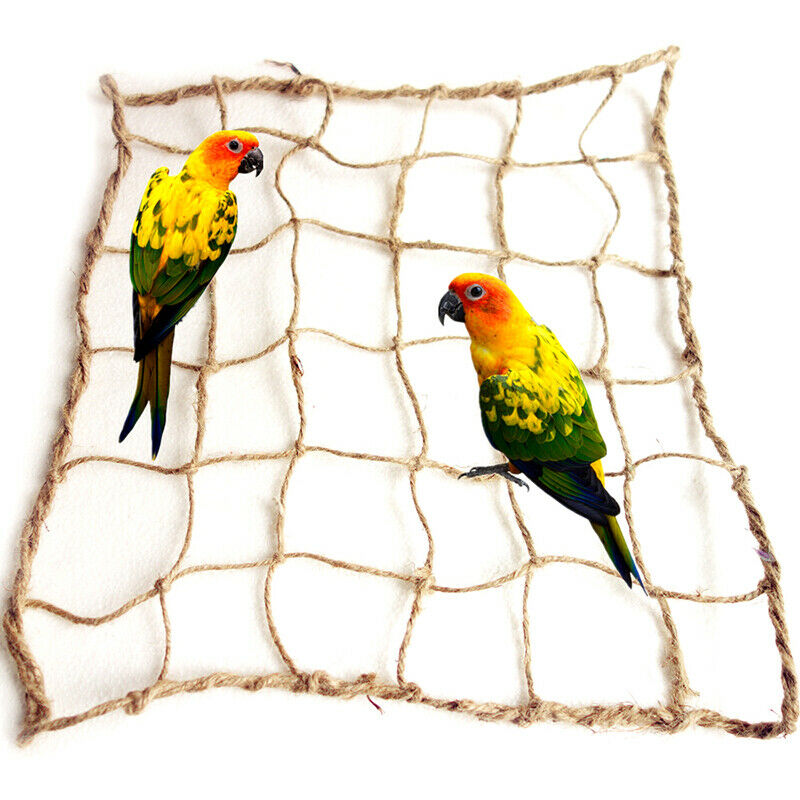 Pet Bird Climbing Net Parrot Toys Hemp Rope Training Climbing Pet Bed Bird C ME