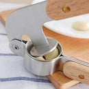 Stainless Steel Garlic Press With Wooden Handle Garlic Crusher Cutter Ginge
