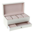 4 Compartment Watch Storage Box Drawer Jewelry Storage Display Leather Squa D3L3