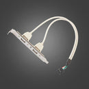2 Ports USB 2.0 Female to 9 Pin Motherboard Header Cable Adapter for PC