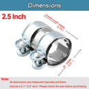 2.5 inch Car Stainless Steel Turbo Exhaust Downpipe Muffler Pipe Band Cla HOQ