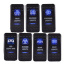 2x Car Boat Blue LED Light Bar ON/OFF Toggle Switch Control 12V 24V 5Pins