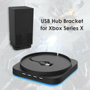 Vertical Stand for Xbox Series X with 4 Ports USB 2.0 Hub Blue Light Cradle A