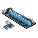 PCI-E 1x to 16x Mining Machine Extender Riser Adapter w/15Pin-4Pin Power Cable