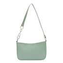Women Simple PU Leather Handbag Chain Travel Shoulder Totes Bag (Green)