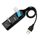 USB Hub 5Mbps High Speed Multi USB 2.0 Adapter 4 Port Splitter (Black)
