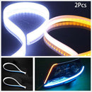 2Pcs/Set 60CM LED Car DRL Daytime Running Lamp Strip Light Flexible Soft Tube