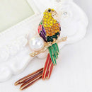 Brooch Relaxting Parrot Shape to Decorate Suit and Shirt, hat, Alloy and Rh Y8Q3