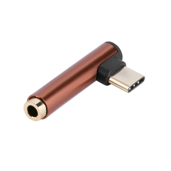 90 Degree Audio Converter USB-C Type C to 3.5mm Headphone AUX Adapter #gib