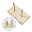 Wood Thread Stand Rack Organizer 2 Spool Cone Machine Sewing Storage Holder