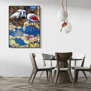 Painting By Numbers Frameless DIY Drinking Crane Hand Painted Artwork Craft