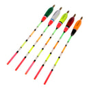 5pcs Vertical Fishing Float Bobbers Wooden Fishing Buoy Rock Fishing Tackle