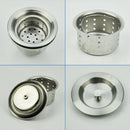 35mm Stainless Steel Strainer Basket Kitchen Sink Basin Drain Waste Filter