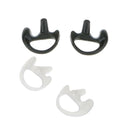 2Pair Replacement Medium Silicone Earbud for Two-Way Radio Audio Black+White