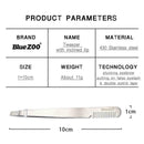 1*Double-sided Stainless Steel Comb Eyebrow Tweezers Tools Removal Hair H7K4