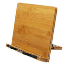 Bamboo Book Stand Adjustable Book Holder Tray -Cookbook Reading Desk Portab