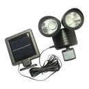 Solar Power PIR Motion Sensor 22 LED Dual Wall Light Outdoor Garden Lamp