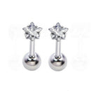 2pc 1.2mm LIP TRAGUS TOP EAR HELIX RIM LABRET BAR STUDS EARRING 6mm Goth