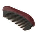 Handmade Purpleheart Buffalo Horn Fine Tooth Hair Beard Comb Massager Brush