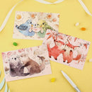 Boxed Postcards Hand-Painted Watercolor Greeting Card Animal Small Fresh Card