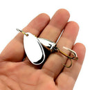 Hengjia 5Pcs 6.5Cm 8.5G Spinner Spoon Bait Fishing Lure Hard Fishing Spoon
