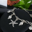Starfish Turtle Anklet Multilayer Charm Beads Sea Handmade Boho Anklet Foot
