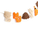jungle animal banner cartoon forest hedgehog squirrel fox garland party decorOZ