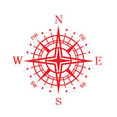 12x12 inch NSWE Compass PVC Car Stickers Decals Graphics Auto Styling Decoration