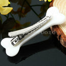 6pcs Women Gril Cute Vivid White Dog Bone Hair Clips Side Band Hairpin Fas FEN