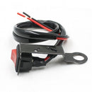 Universal Motorcycle Refit Black LED Light Flameout Switch with Wire Harnes X4O9