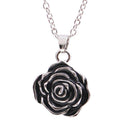 Black Rose Heart Cremation Urn Necklace for Ashes Urn Jewelry Memorial Pend3 Kw