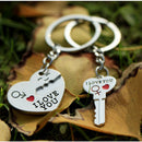 1 set Creative crush you piercing heart couple key ring for weeding gift  JR