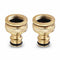 2 Pack Brass Garden Hose/Hosepipe Tap Connector 1/2 Inch and 3/4 Inch 2-in-