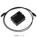 Digital Optical Coax Coaxial Toslink to Analog RCA L/R Converter Adapter