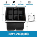 2pcs 6 Grids DIY Silicone Ice Cube Maker Ball Square Whiskey Ice Cube Molds A