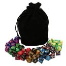 49pcs Acrylic Polyhedral Dice Double Colors Dice With Pouch For Games Fun  Z