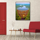 Painting By Numbers Kit DIY Nature Bookshelf Canvas Oil Art Picture Craft